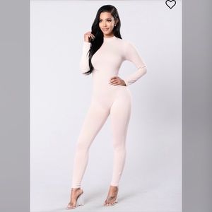 Fashion Nova nude jumpsuit